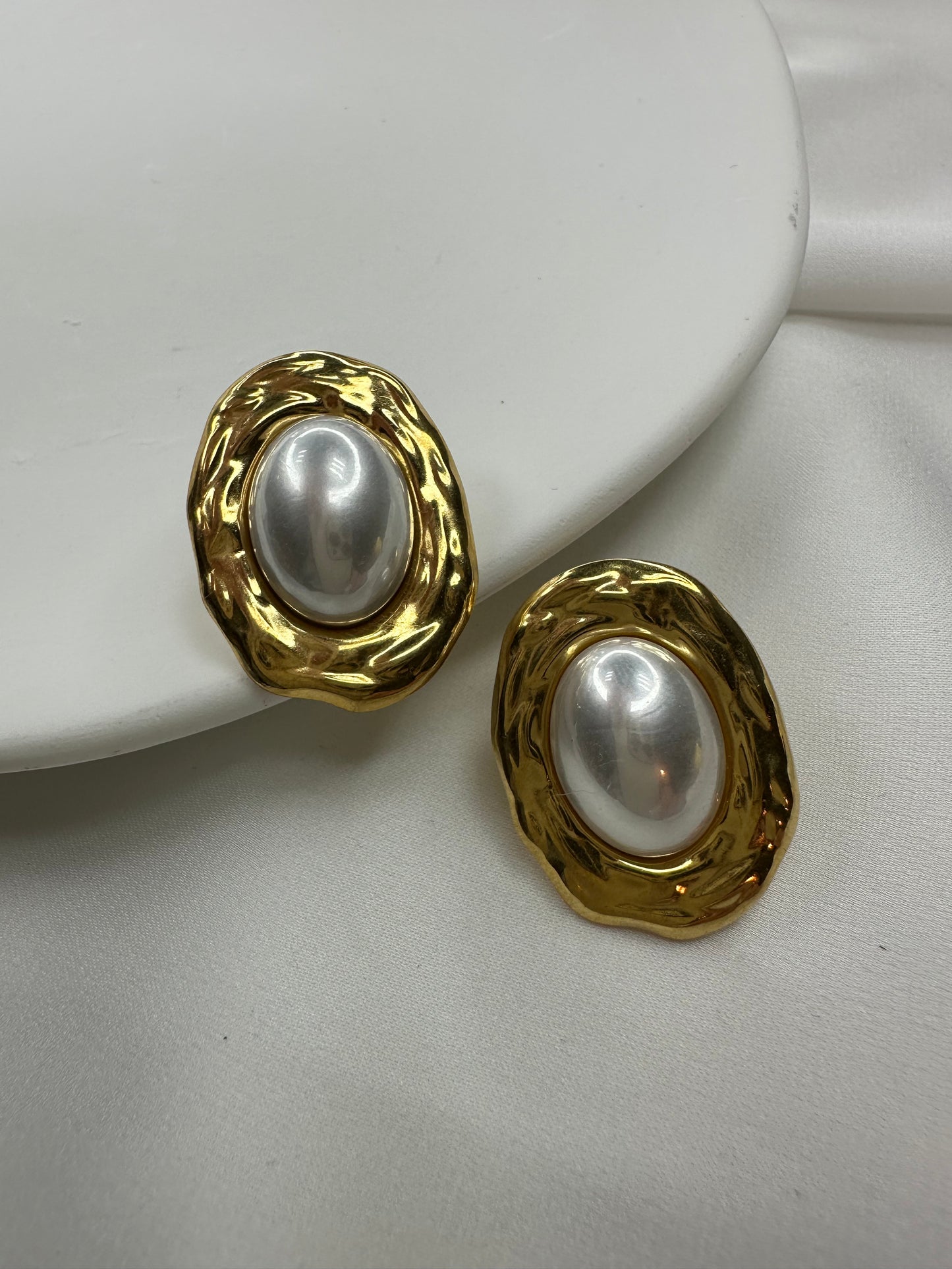 Boucles d'oreilles nacrées - en acier inoxydable