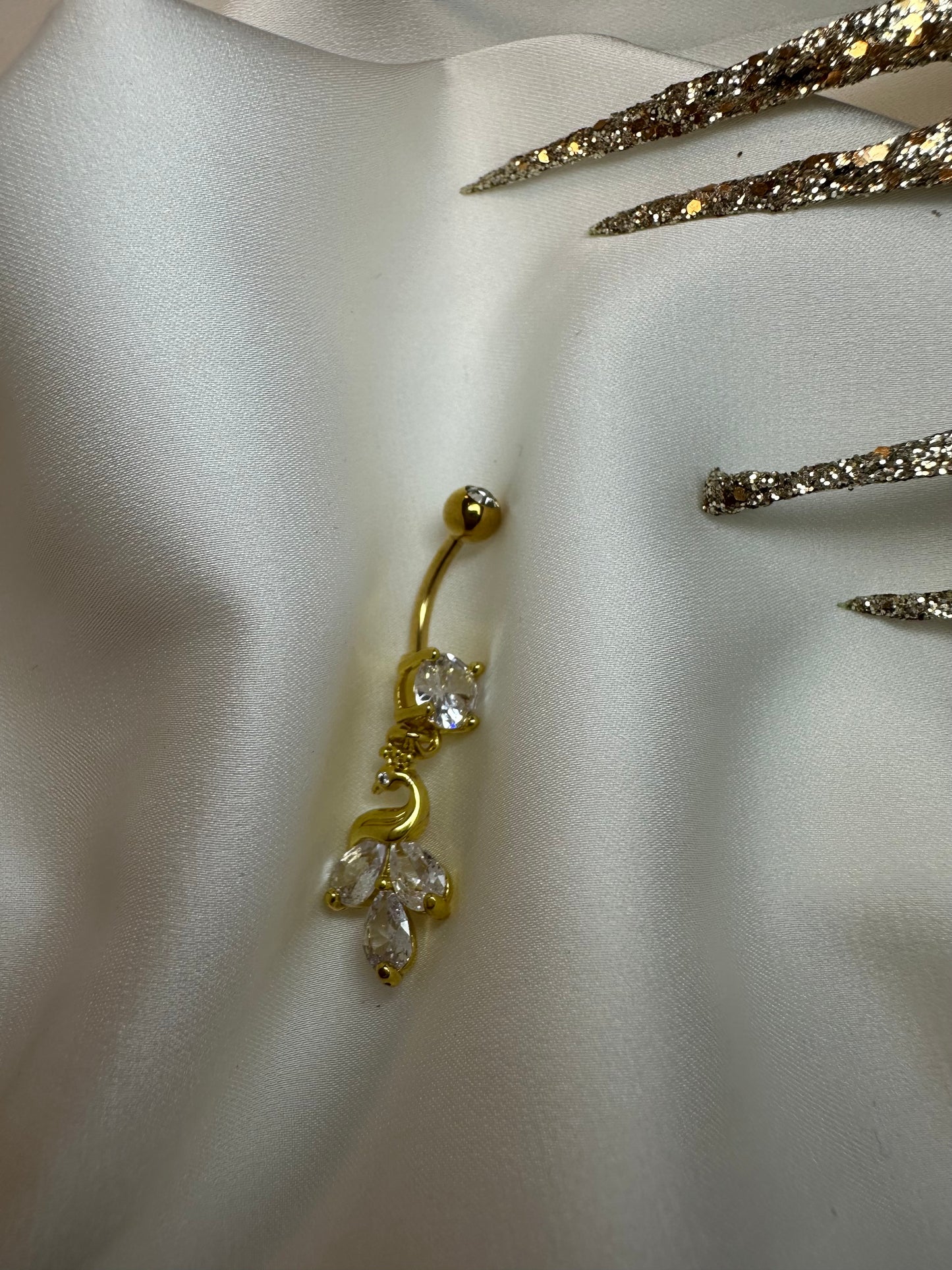 Bauchnabelpiercing Swan - aus Edelstahl