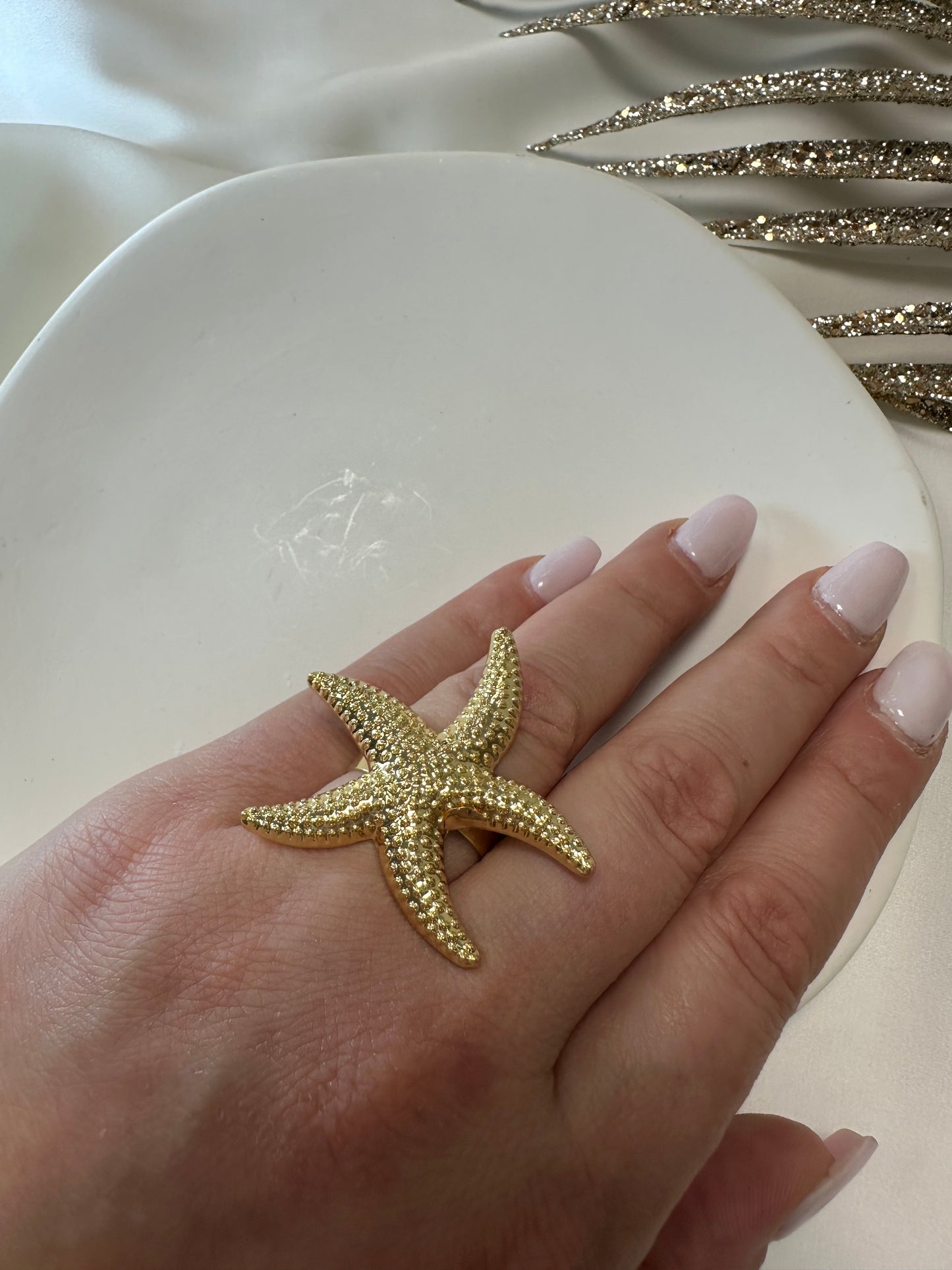 Ring Starfish - aus Edelstahl