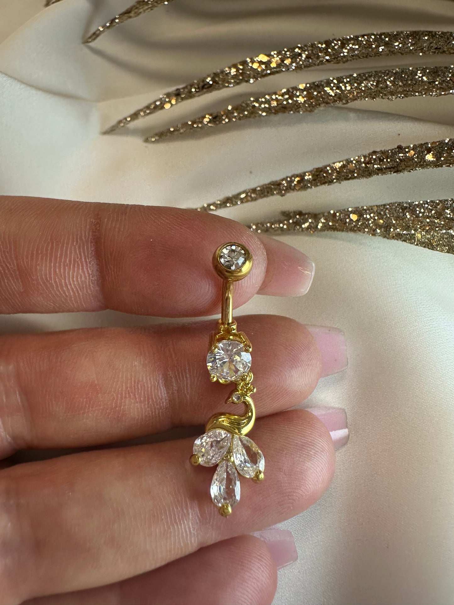 Bauchnabelpiercing Swan - aus Edelstahl