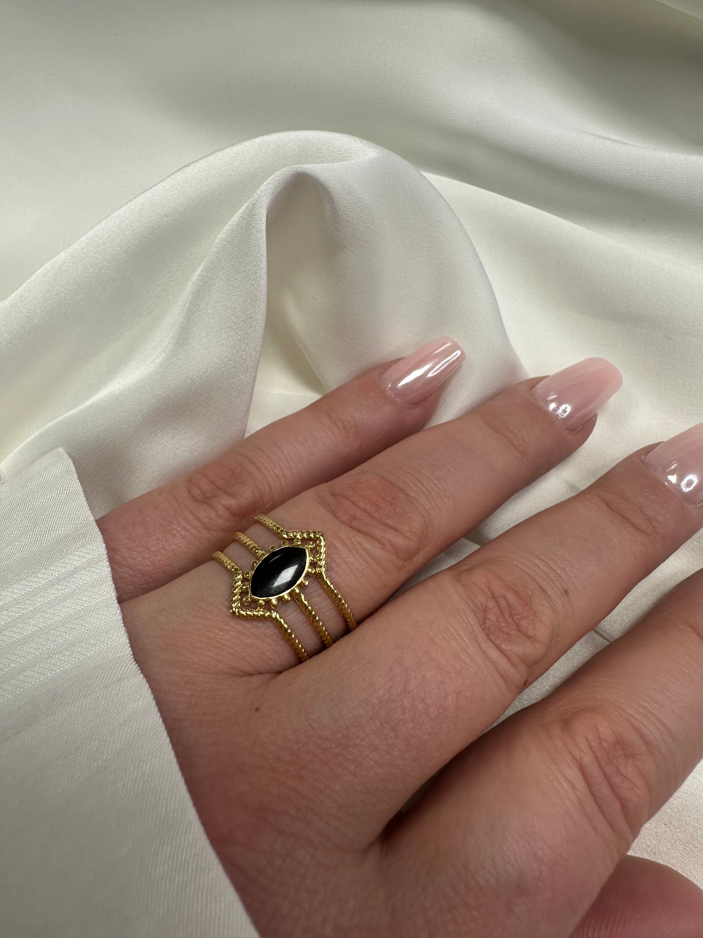 Ring Pearl Stone - aus Edelstahl
