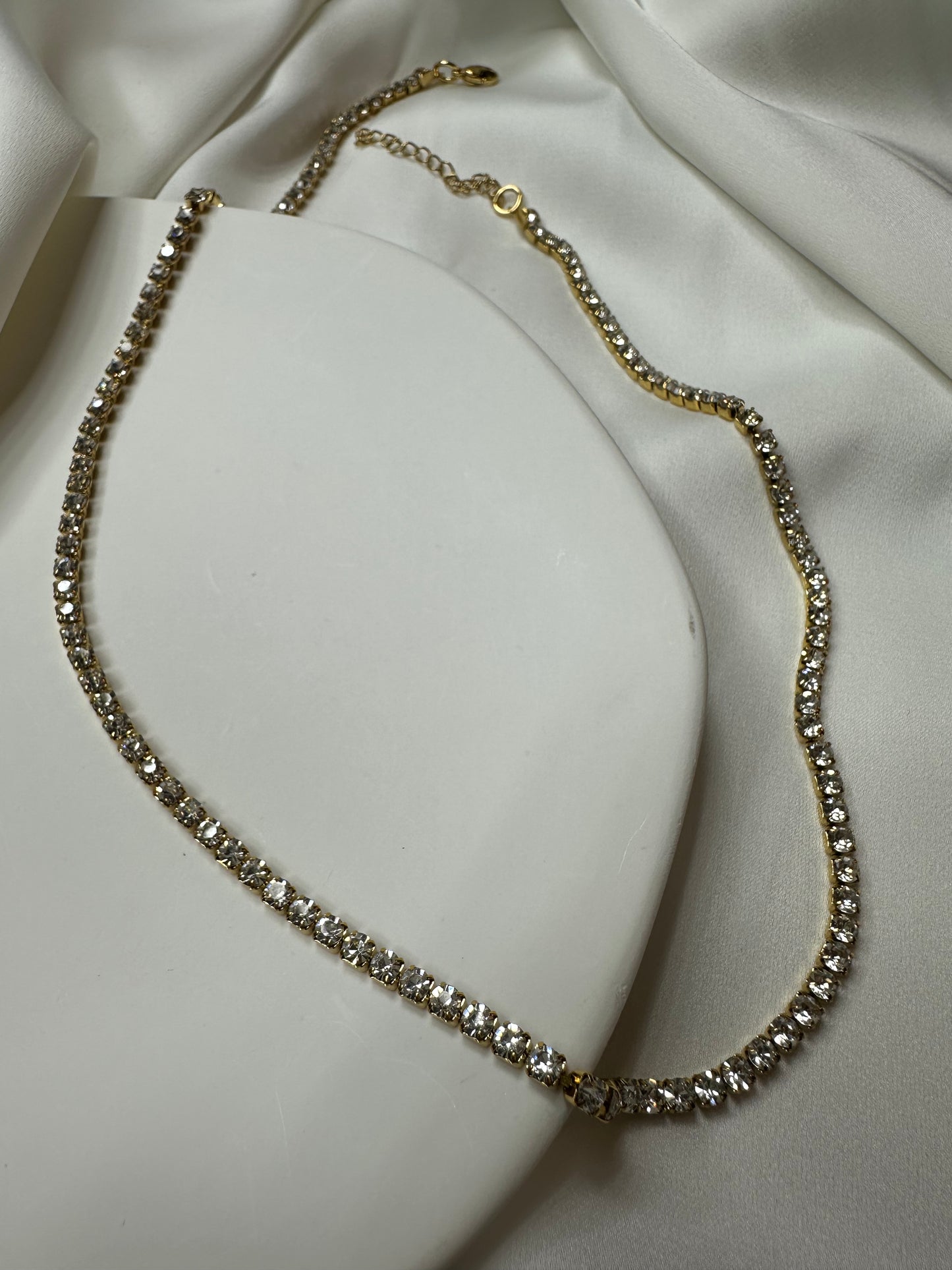 Collier Shine Magic - en acier inoxydable, plaqué or 18 carats