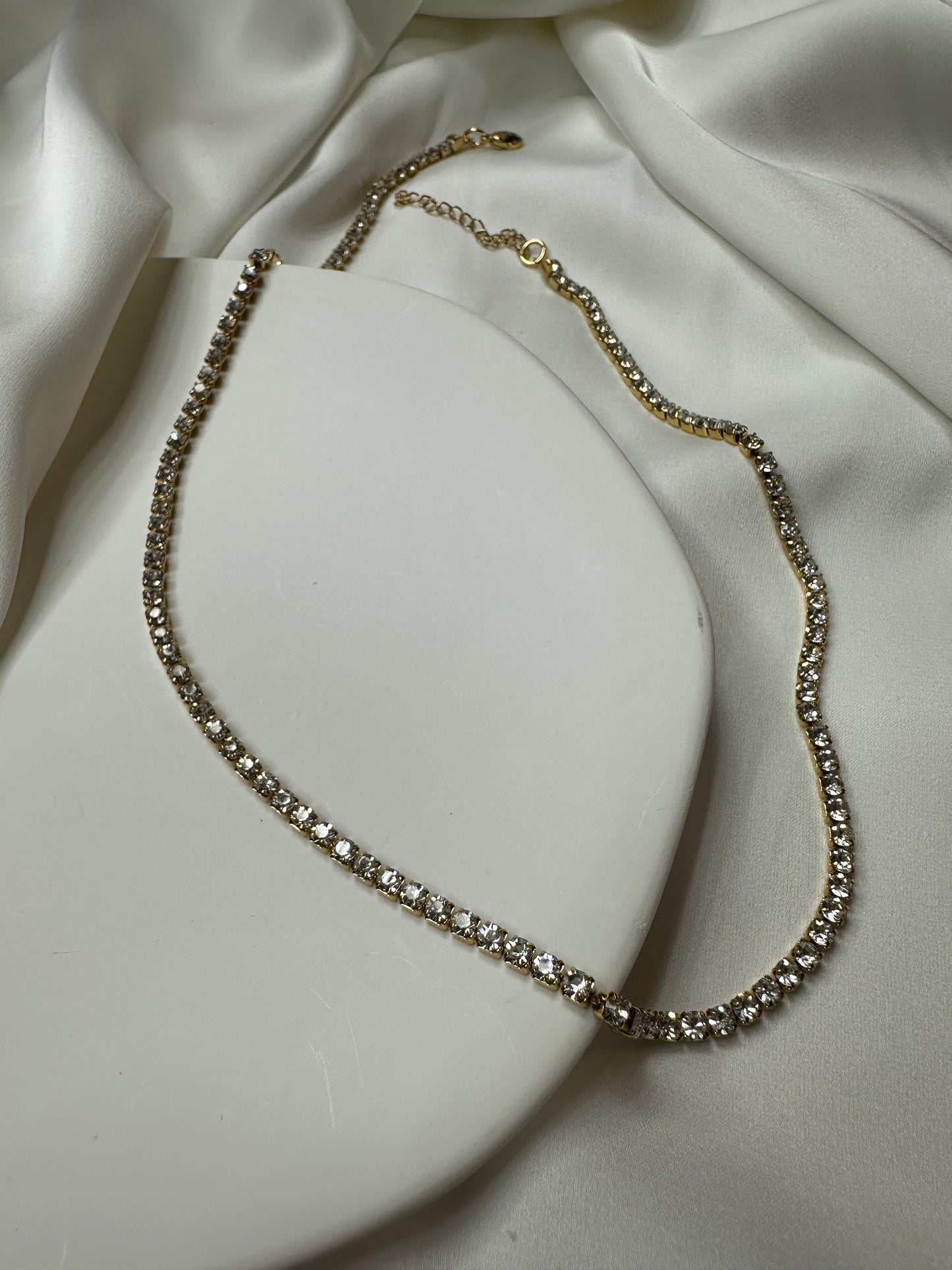 Collier Shine Magic - en acier inoxydable, plaqué or 18 carats
