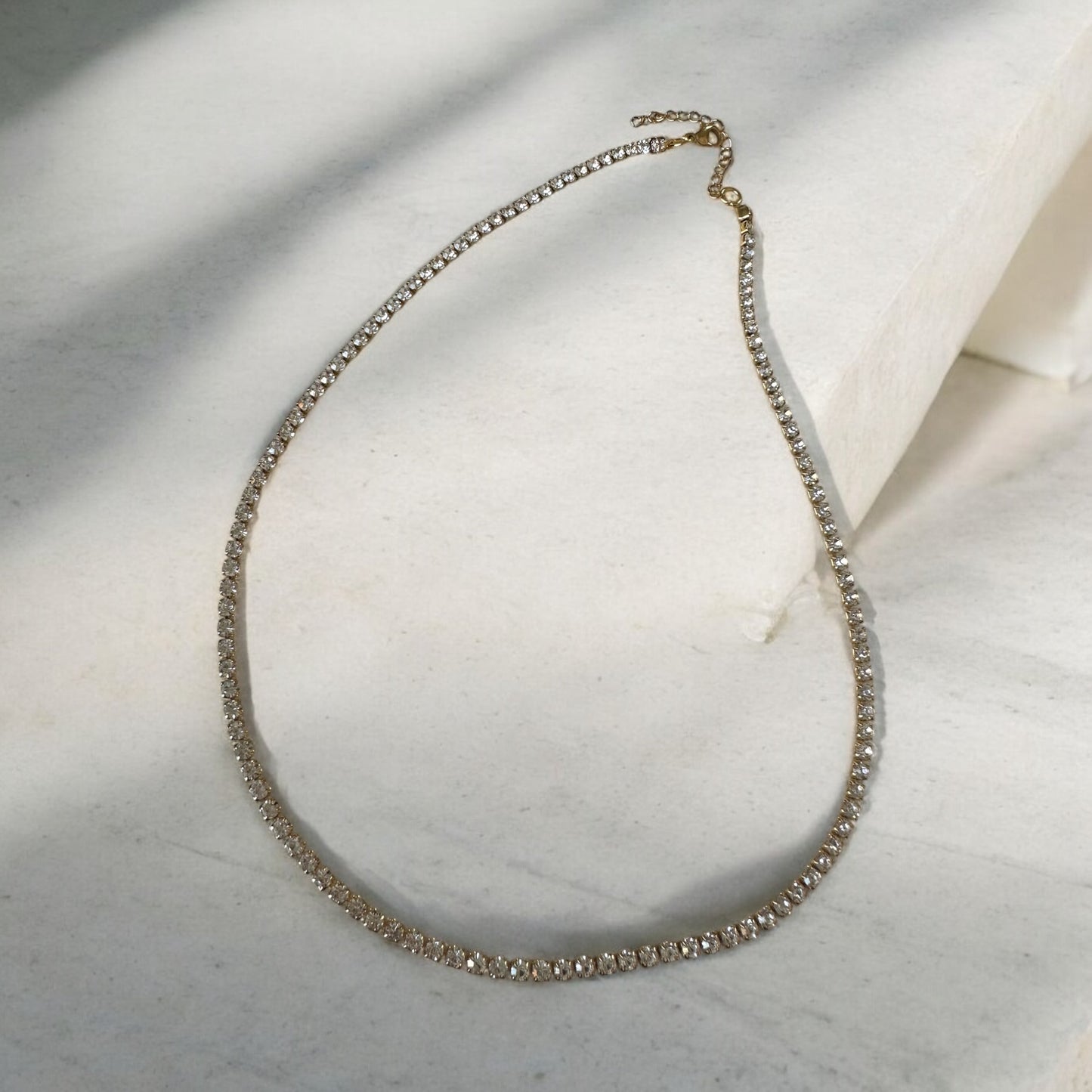 Collier Shine Magic - en acier inoxydable, plaqué or 18 carats