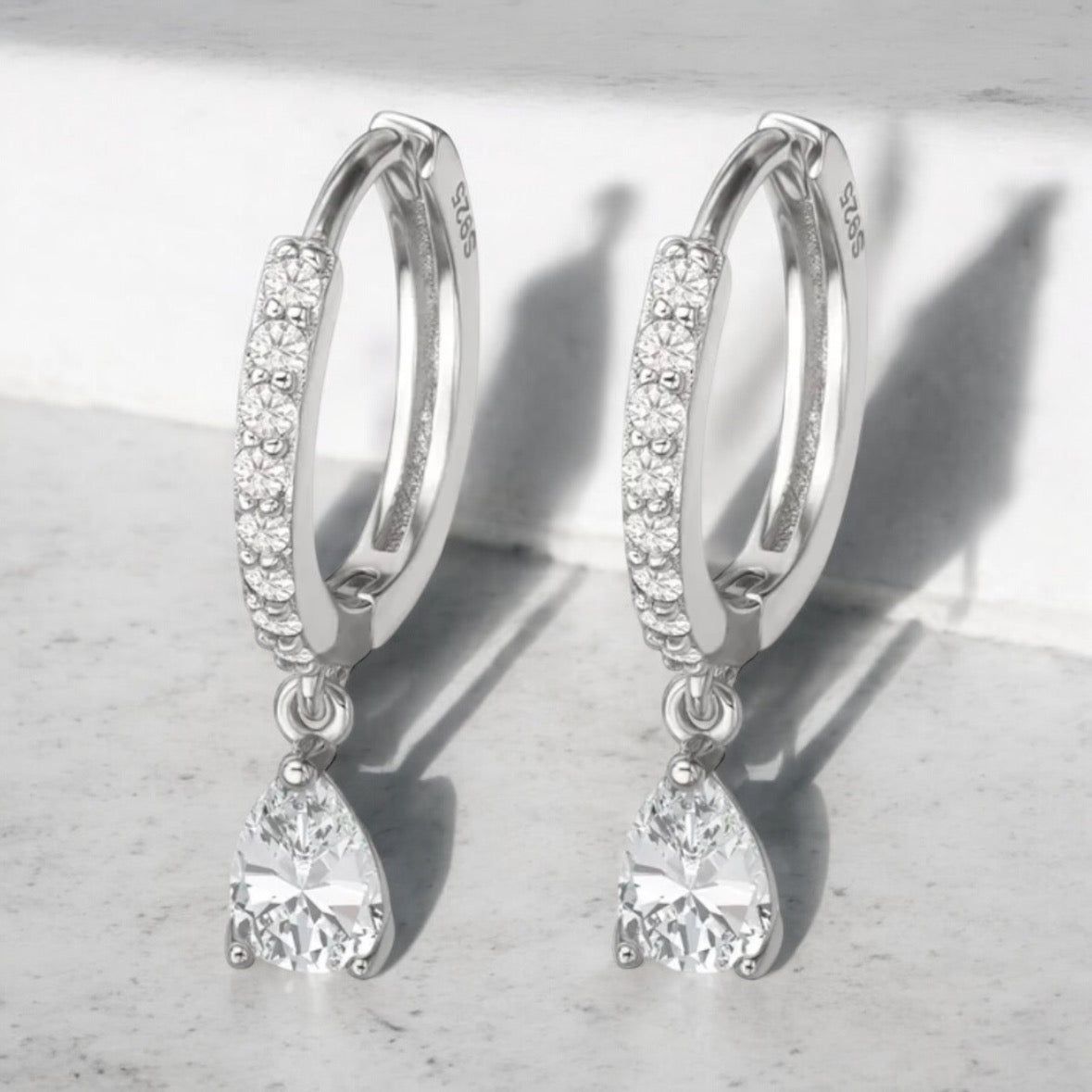 Boucles d'oreilles Sparkling Drops – en argent sterling 925