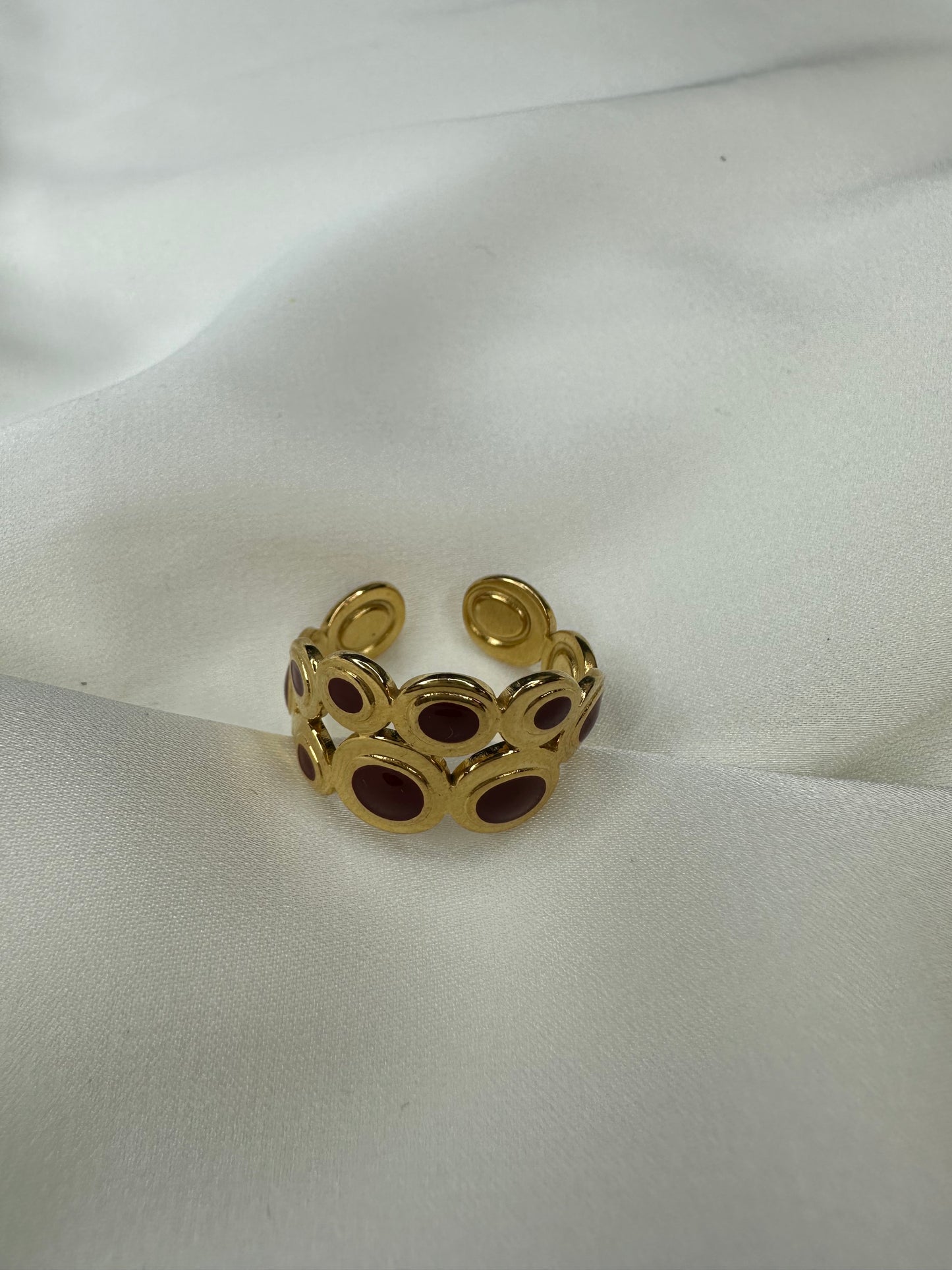 Ring Bordeaux Spot - aus Edelstahl