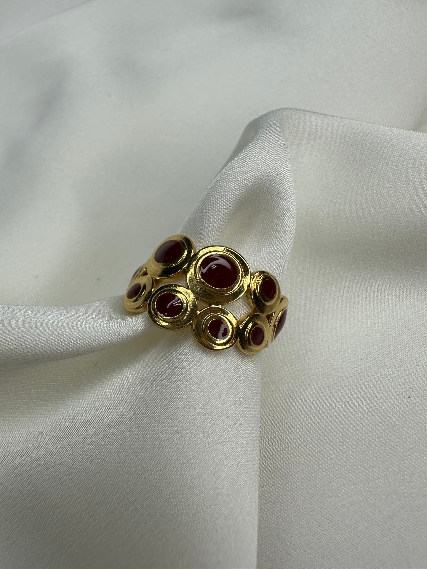Ring Bordeaux Spot - aus Edelstahl
