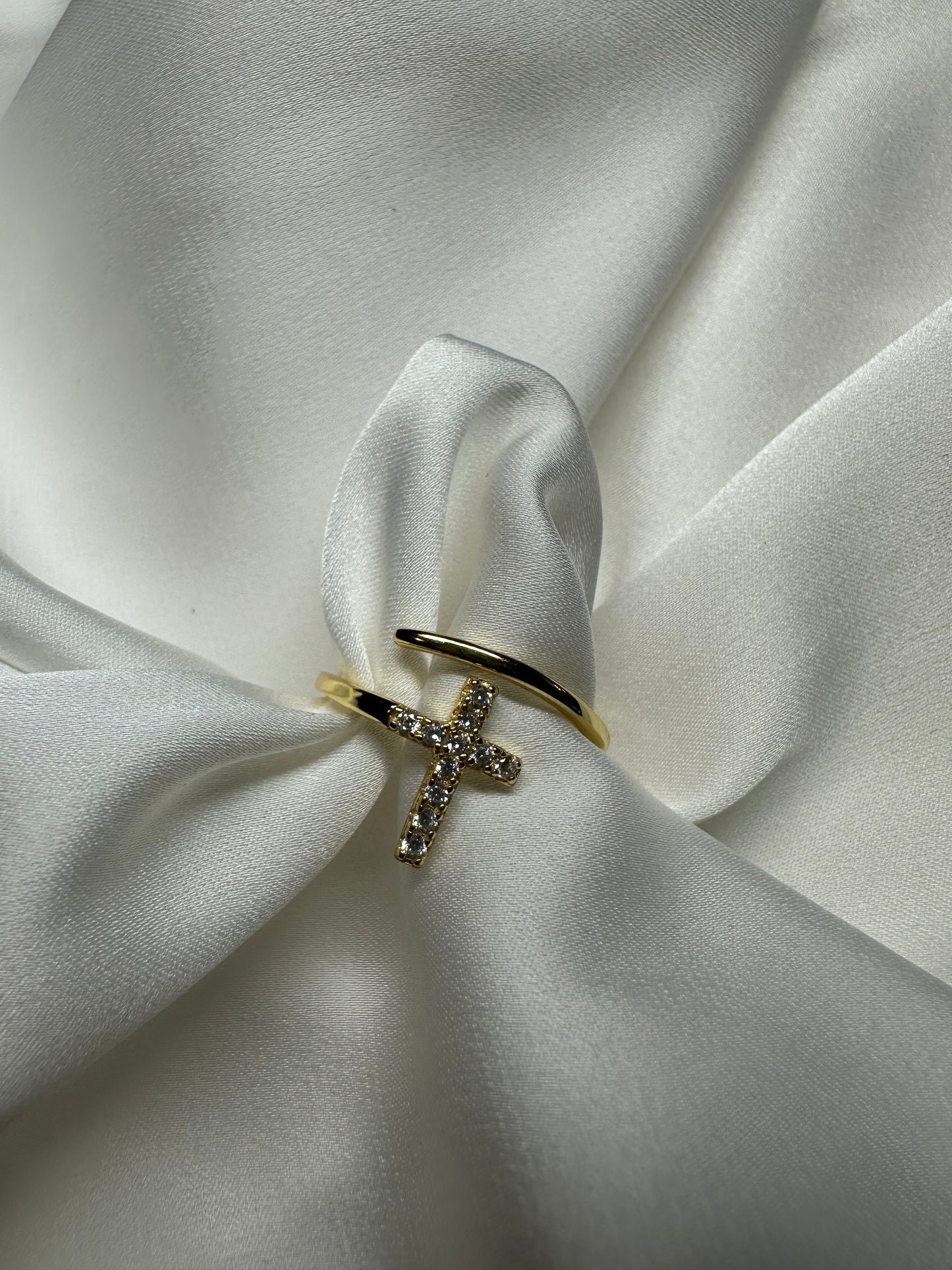 Ring Kreuz - aus Edelstahl