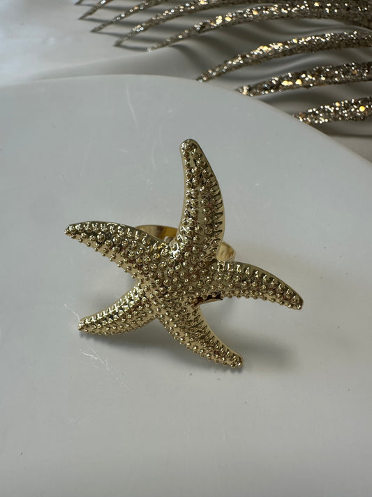 Ring Starfish - aus Edelstahl