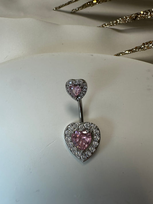 Bauchnabelpiercing Rose Heart - aus Edelstahl