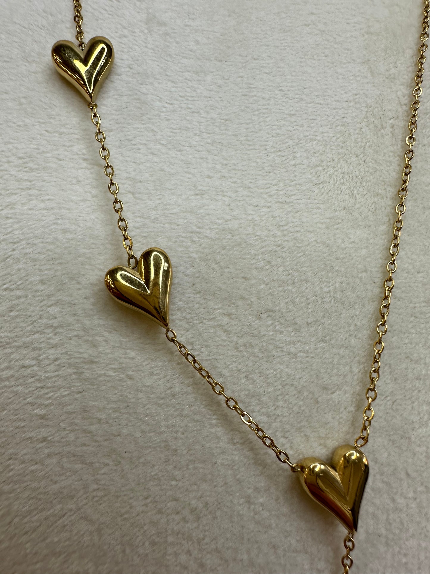 Halskette Love Heart - aus Edelstahl, 18 Karat vergoldet