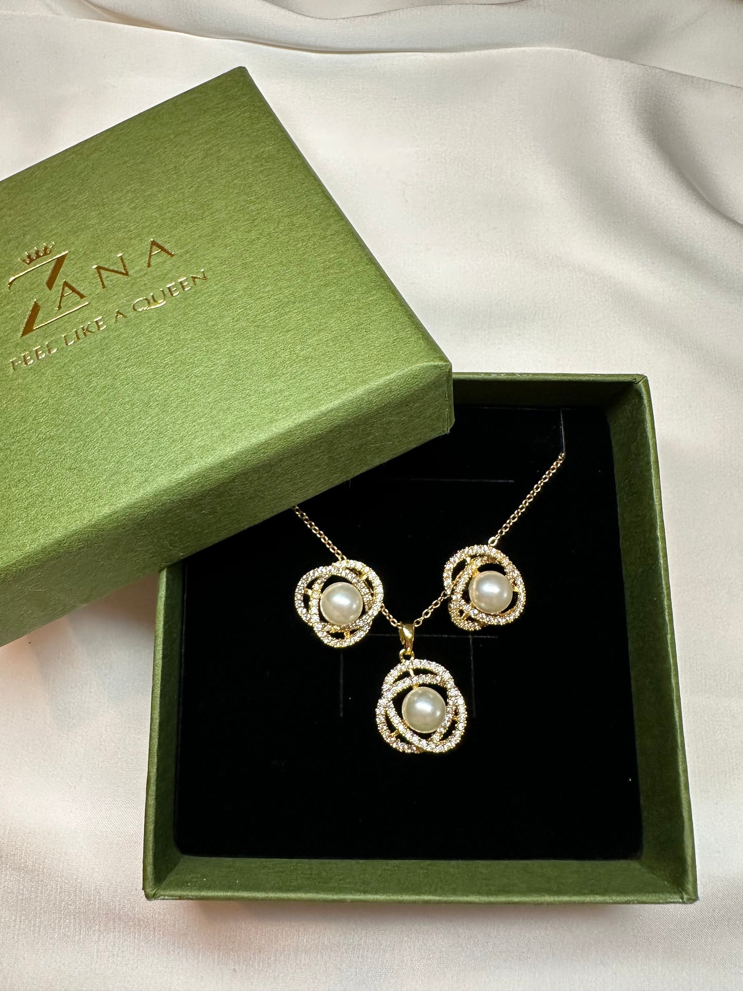 Schmuckset Pearly Glam - aus Edelstahl