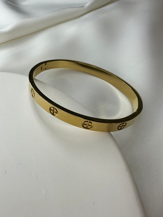 Armreif Royal Essence – aus Edelstahl, 18 Karat vergoldet