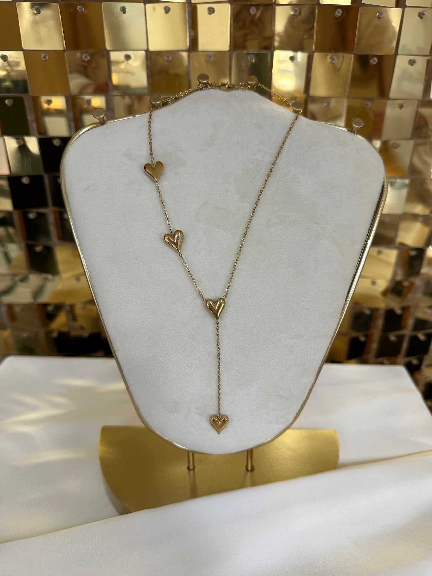 Halskette Love Heart - aus Edelstahl, 18 Karat vergoldet