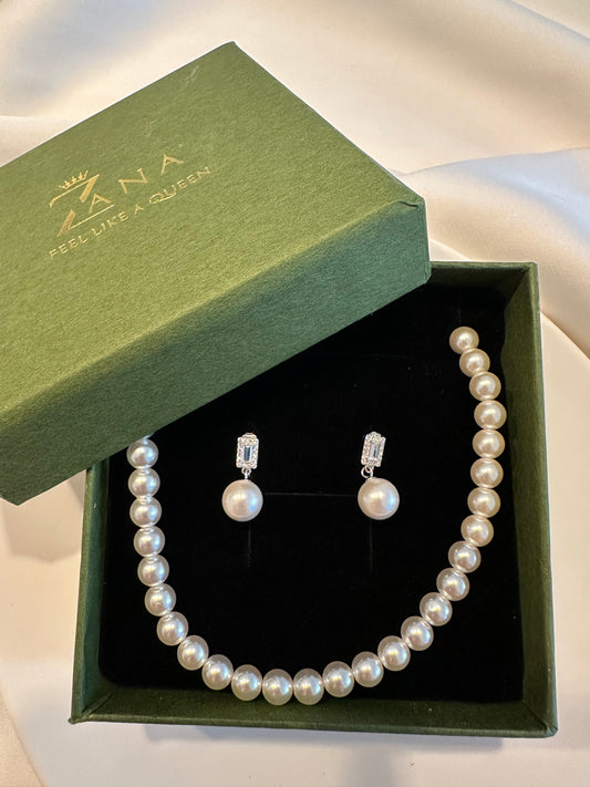 Schmuckset Pearly Glam - aus Edelstahl / 925 Silver