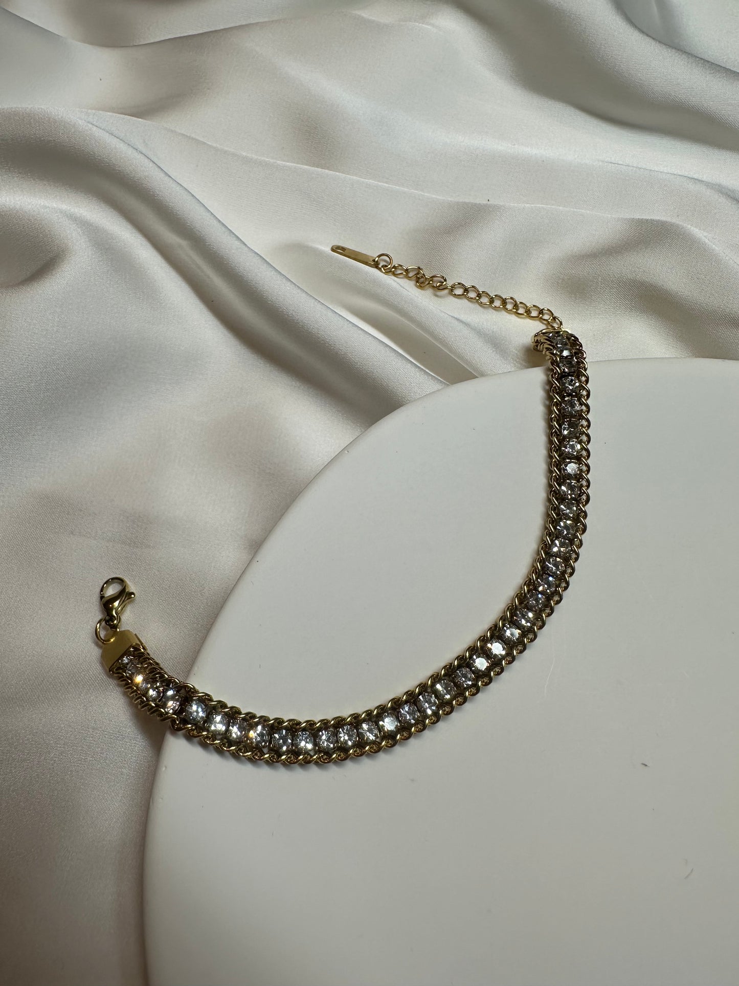 Armband Red Glam - aus Edelstahl, 18 Karat vergoldet