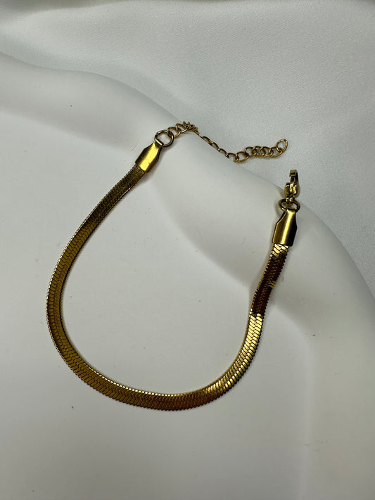Armband Serpentina – Schlangenarmband aus Edelstahl, 18 Karat vergoldet