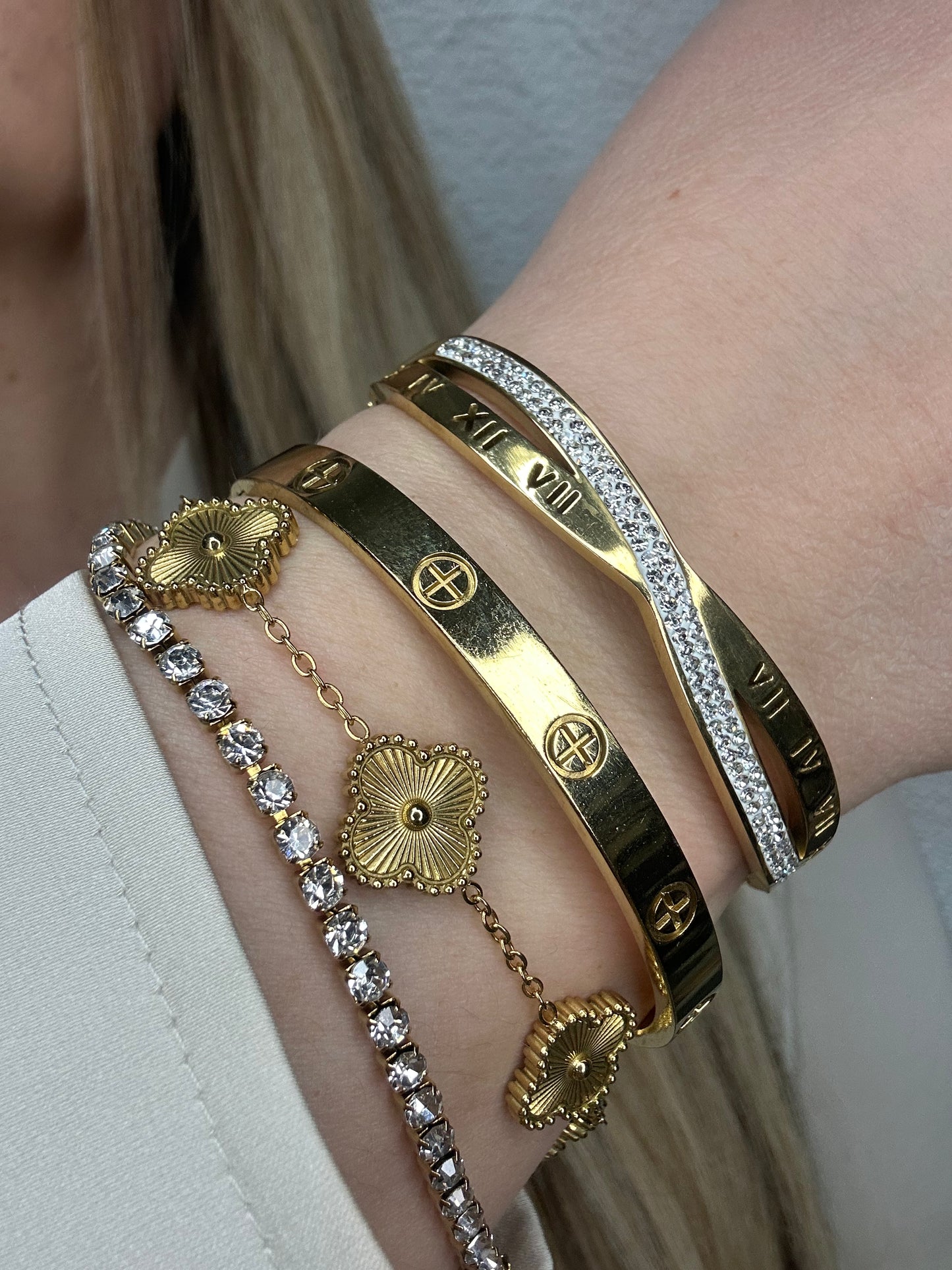 Armband Glanzzauber - aus Edelstahl, 18 Karat vergoldet
