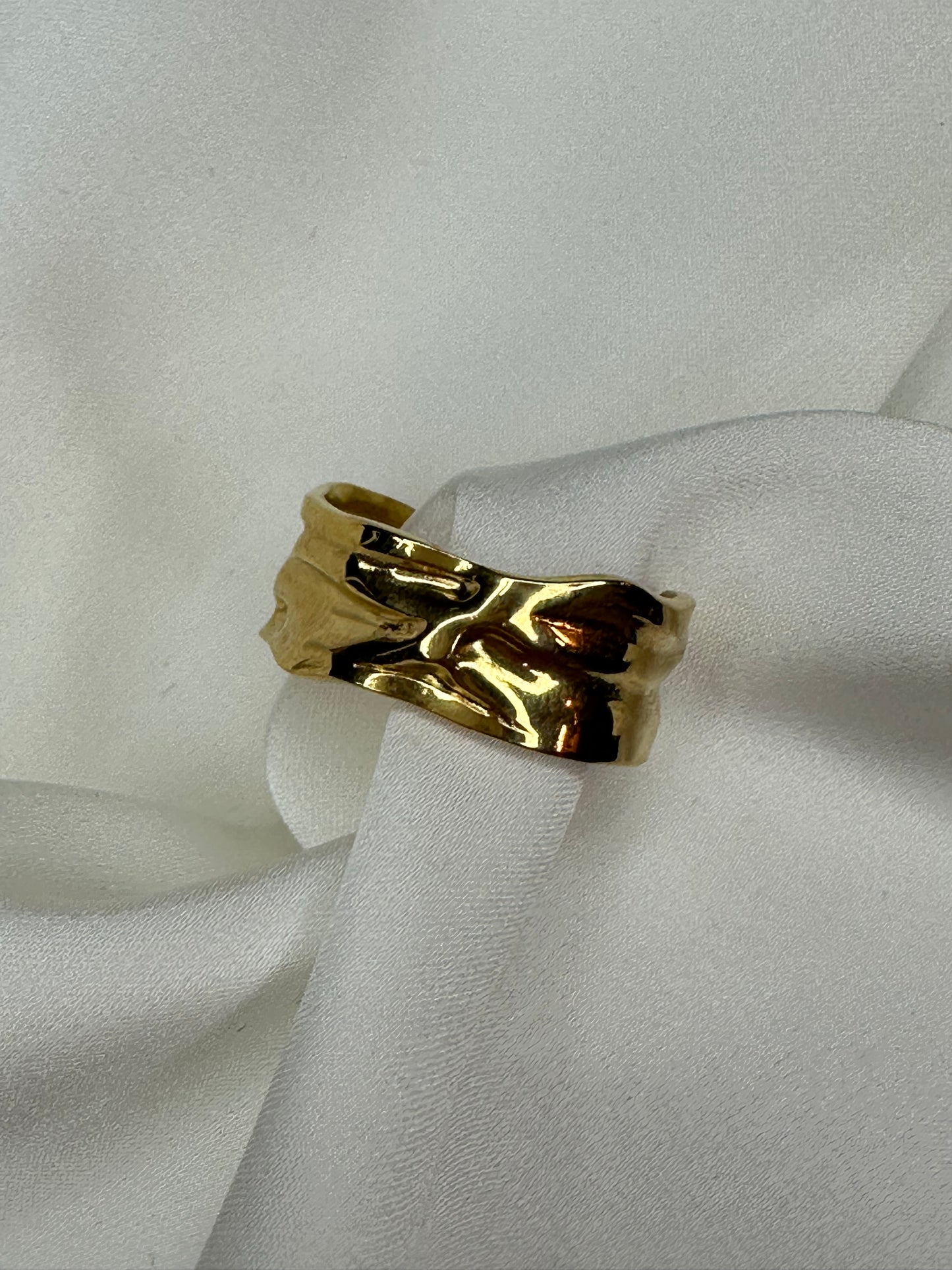Ring Golden Wave - aus Edelstahl